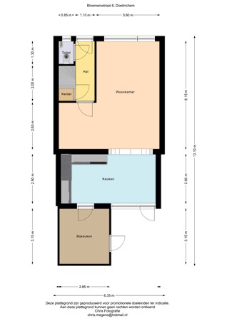 Floorplan - Bloemersstraat 6, 7009 CR Doetinchem